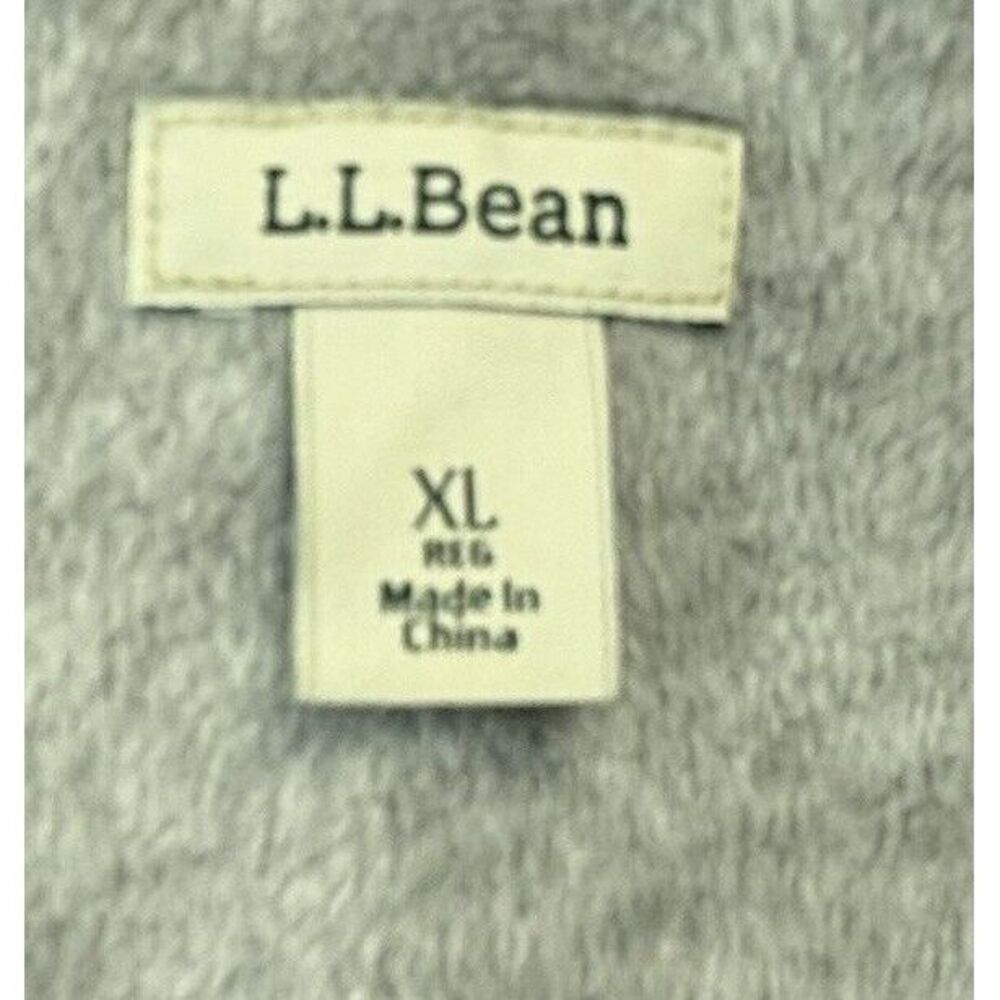 L.L. Bean Women's Button Down Shacket Sz XL Blue Plaid Fleece Lined Cotton - Picture 6 of 10